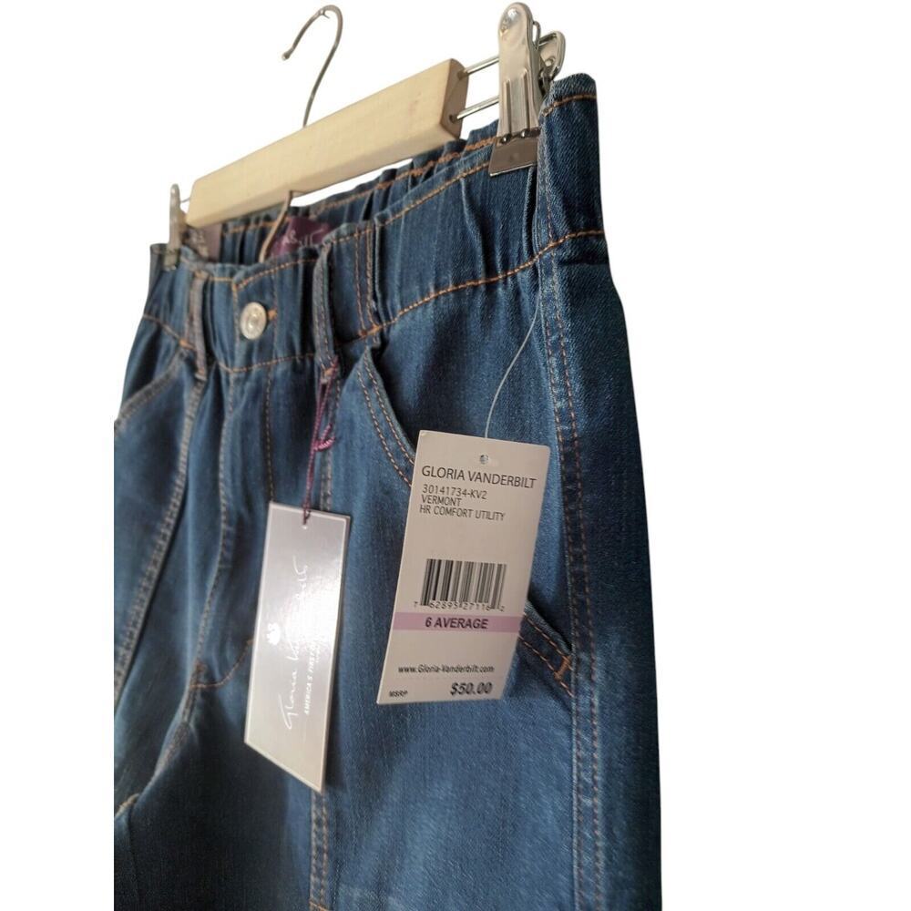 Gloria Vanderbilt Jeans 6 Average Comfort Utility NWT - Picture 5 of 7